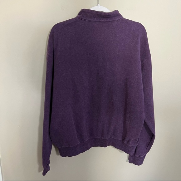 Peter Millar Purple 1/4 Zip Pullover Cotton Sweater size medium - Picture 5 of 6
